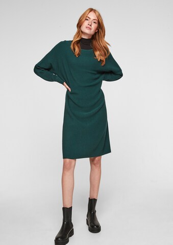s.Oliver Knitted dress in Green: front