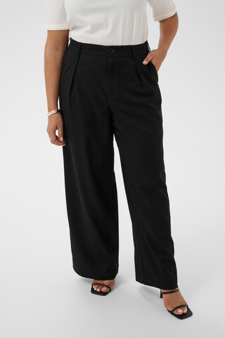 KAFFE CURVE Regular Hose 'KCvalerie' in Schwarz: Vorderseite