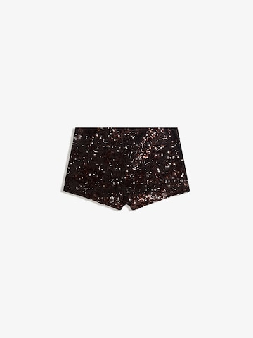Coupe slim Pantalon Bershka en marron