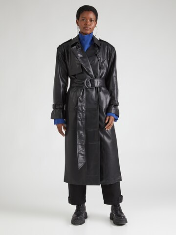 TOPSHOP Ανοιξιάτικο και φθινοπωρινό παλτό σε μαύρο: μπροστά