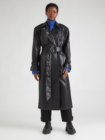 Manteau mi-saison TOPSHOP en noir : devant