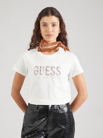 T-shirt 'PYTHON' GUESS en blanc : devant