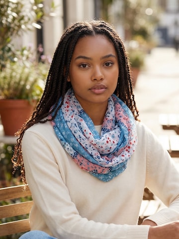 Écharpe tube 'Streublümchen' Kumixi en bleu