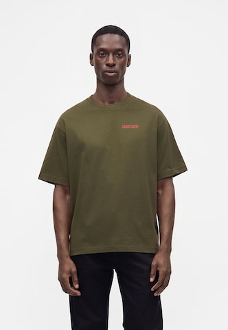 Calvin Klein Jeans - Camisa 'CALVIN OR NOTHING' em verde: frente