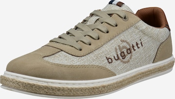 Chaussure de sport à lacets bugatti en beige : devant