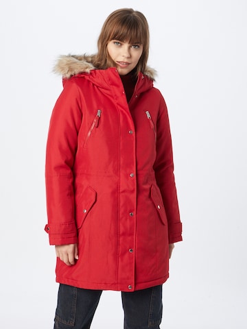 VERO MODA Zimska jakna 'TRACK' | rdeča barva: sprednja stran