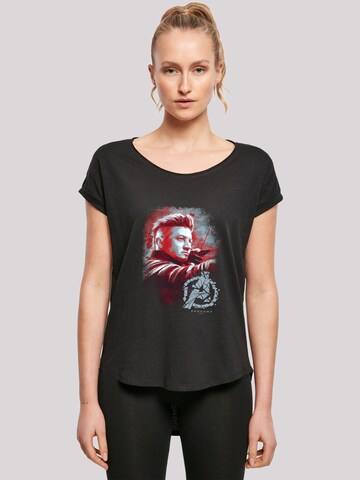 T-shirt 'Marvel Avengers Endgame Hawkeye Brushed' F4NT4STIC en noir : devant