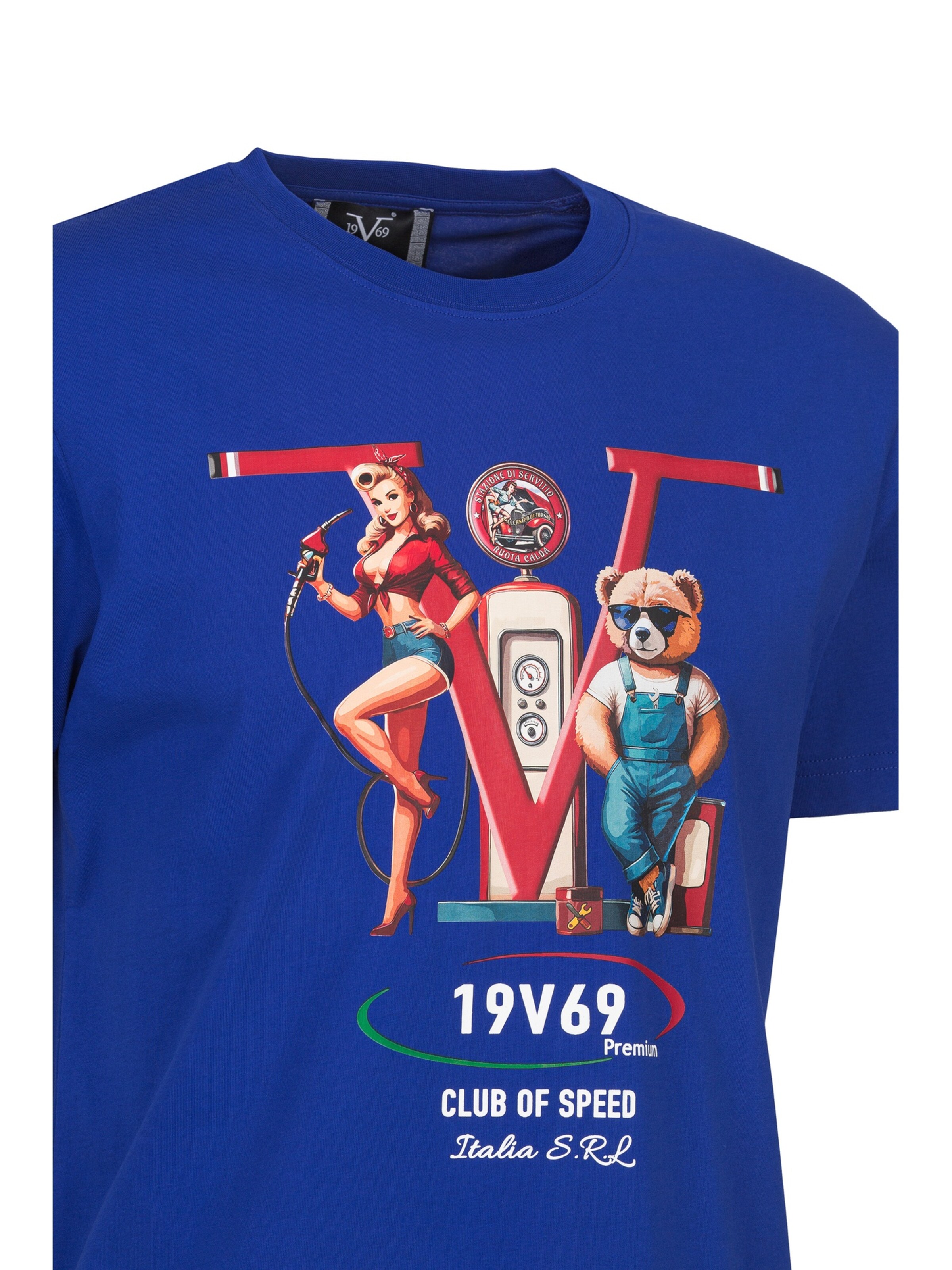 19V69 ITALIA - Camiseta 'Rafael' en azul
