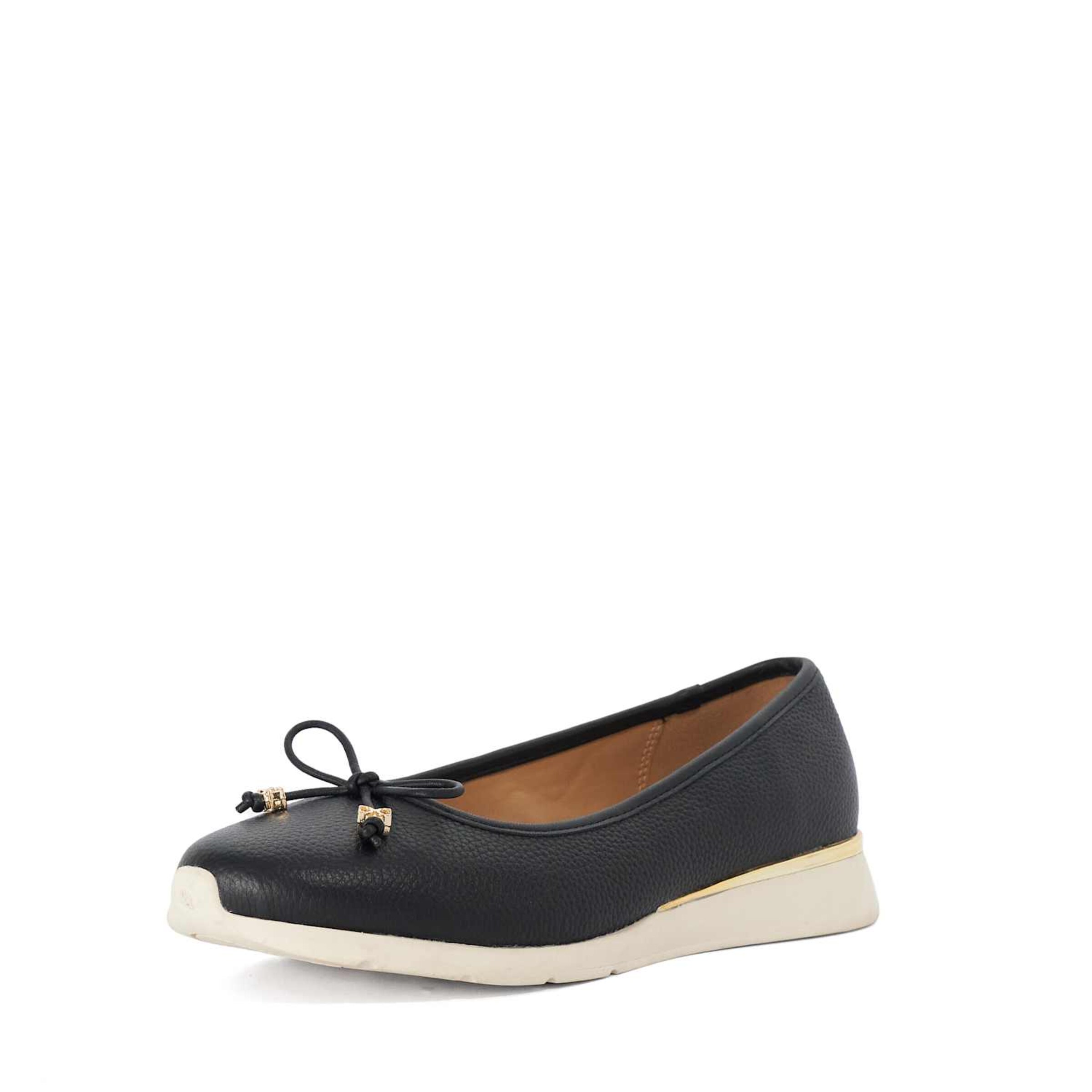 Dune LONDON Ballerines 'Higline' en noir, Vue avec produit