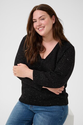 KAFFE CURVE Trui 'KCShiana' in Zwart