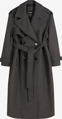 BershkaPrijelazni kaput - siva boja: prednji dio