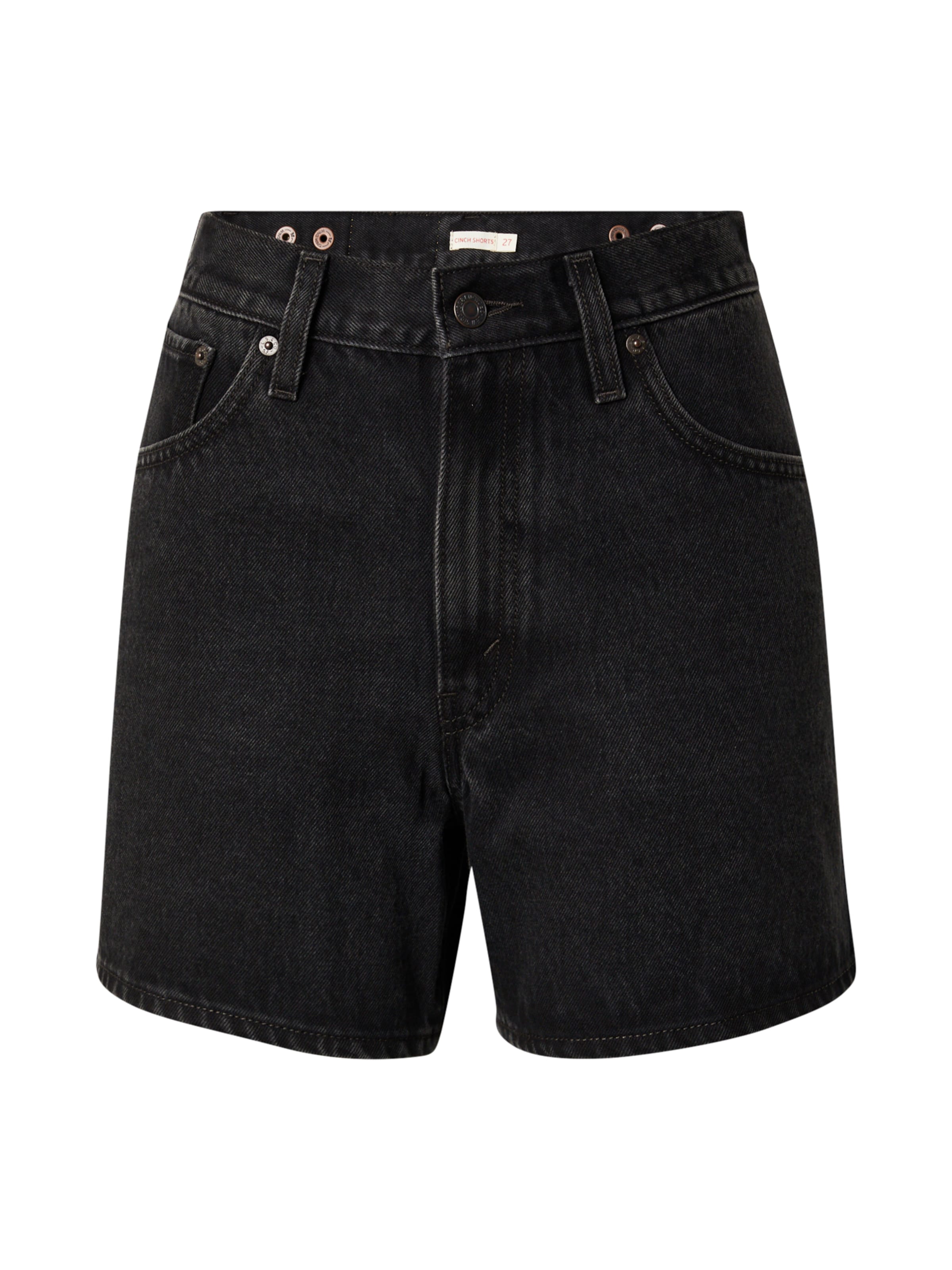 LEVI'S ® Обычный Джинсы 'Cinch Mid-Thigh Short' в Черный: спереди