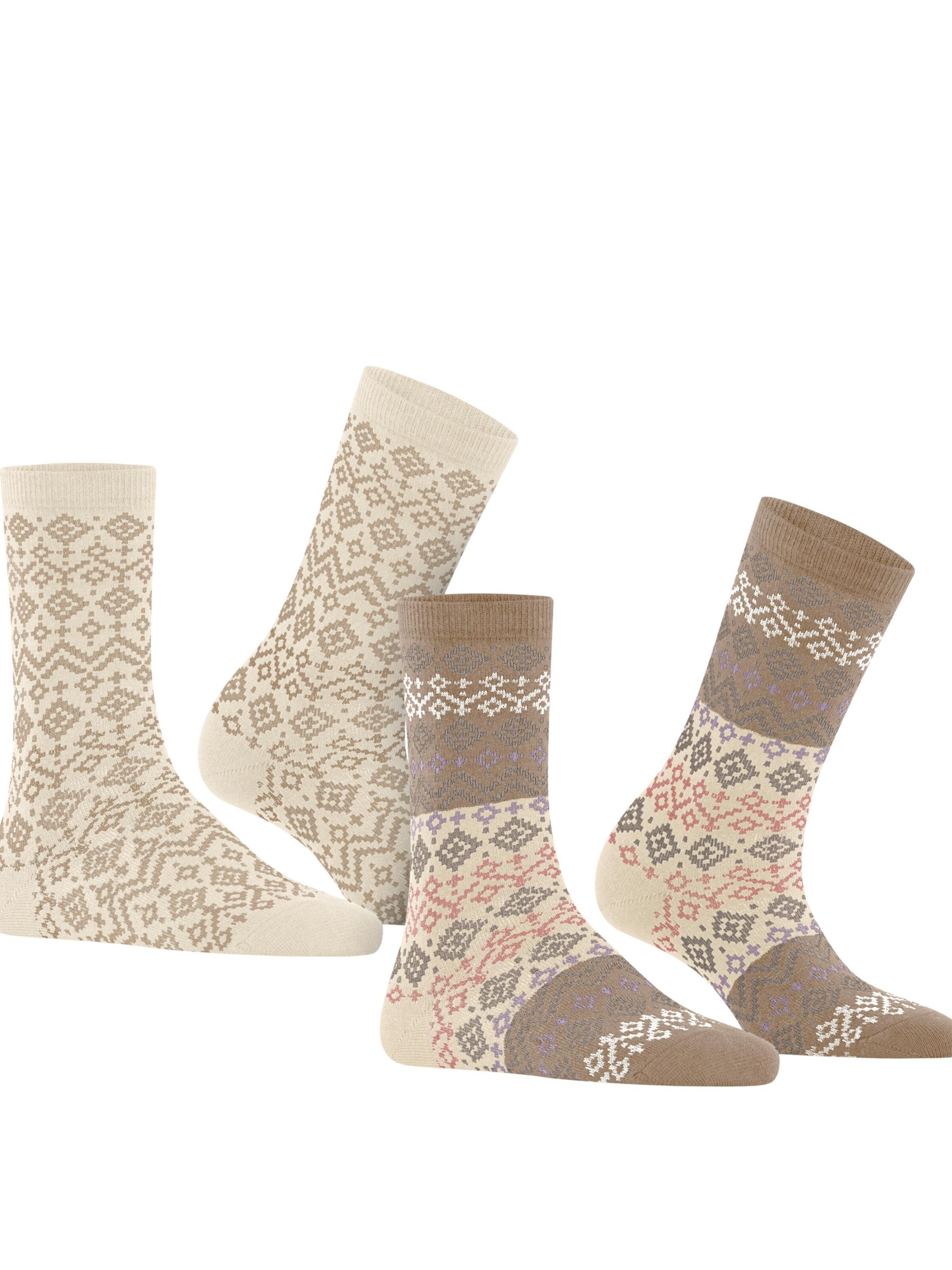 ESPRIT Socken 'Fair Isle  2-Pack'‌‌‌‌‌‌ in Mischfarben
