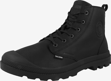 Palladium Lace-Up Boots in Black: front