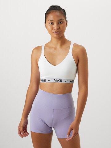 NIKE Бюстье Спортивный бюстгальтер 'INDY' в Белый: спереди