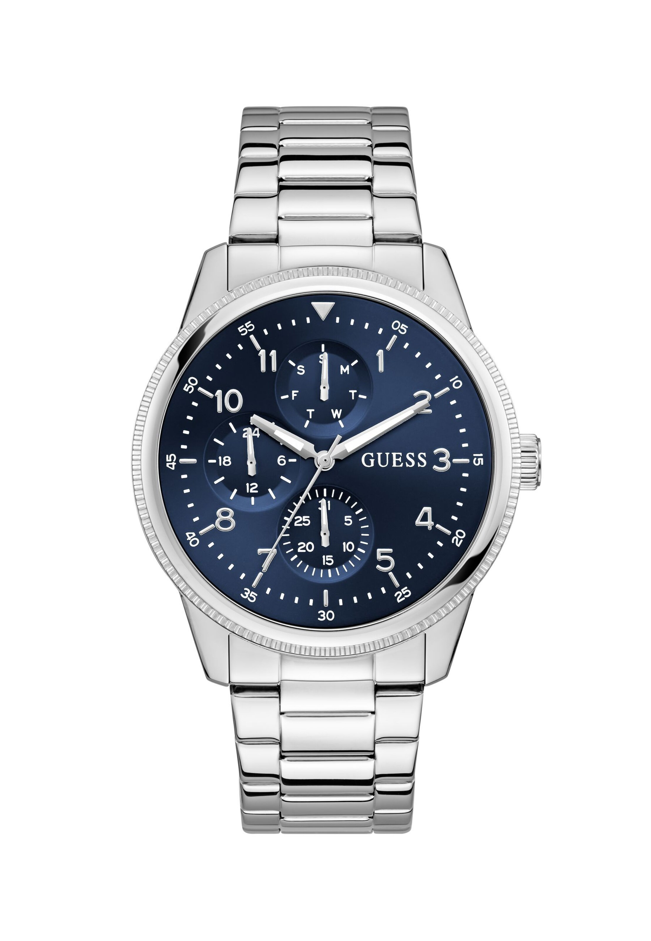 GUESS Analoguhr 'Ian' in Silber: Vorderseite