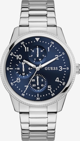 GUESS Analogt ur 'Ian' i sølv: forside