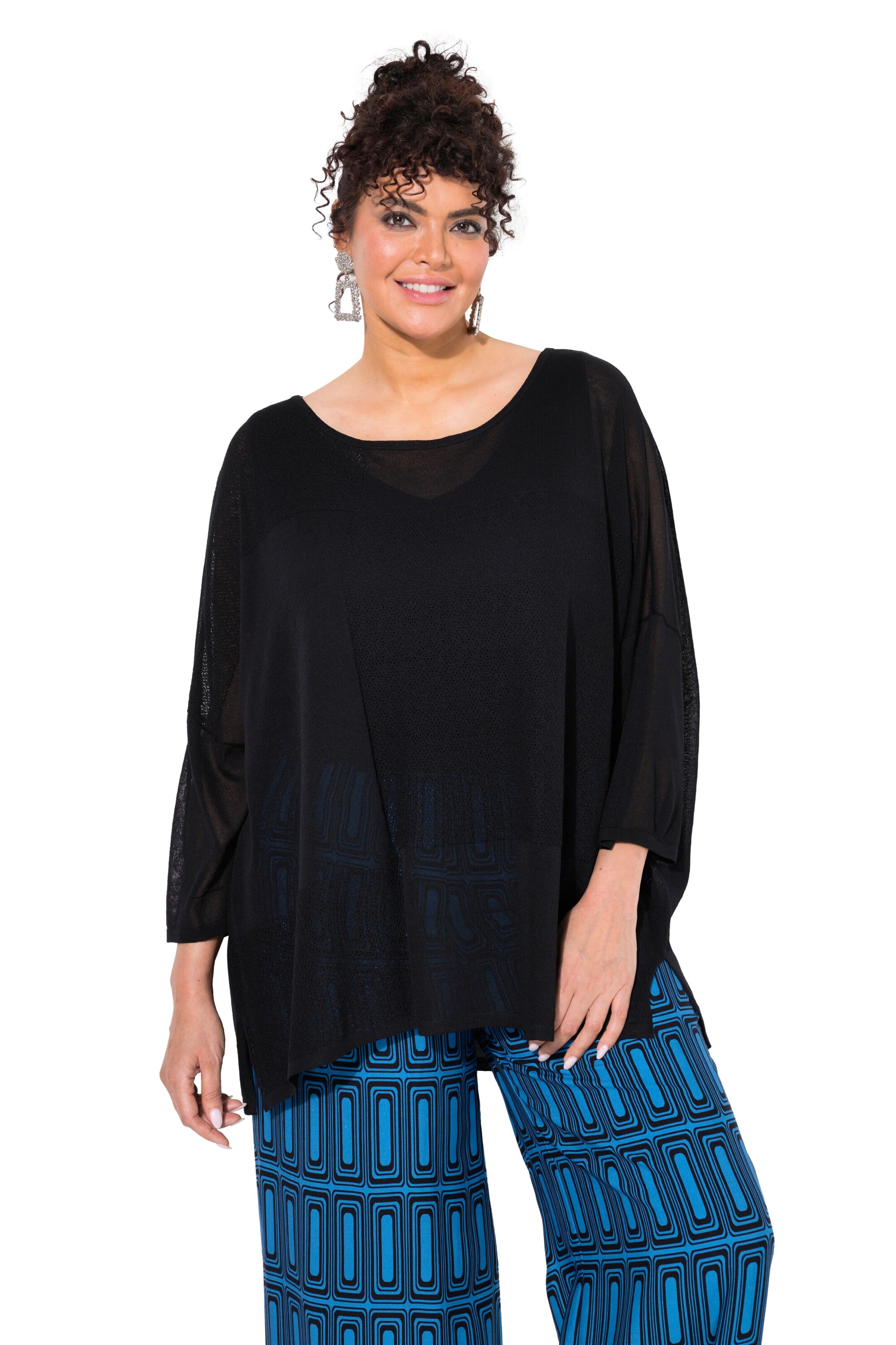 Ulla Popken Pullover in Schwarz: Vorderseite