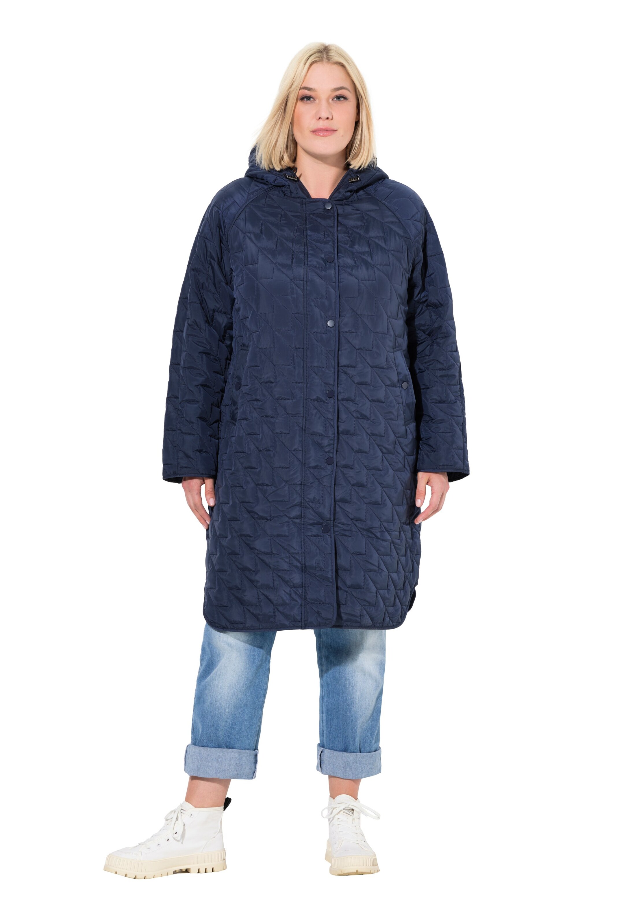 Ulla Popken Tussenmantel in Blauw