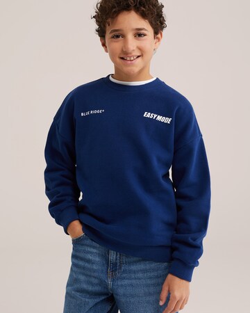 WE Fashion Sweatshirt in Blauw: voorkant