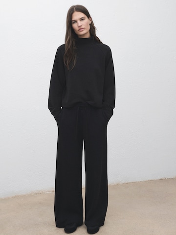 MANGO Wide leg Trousers 'NEI' in Black