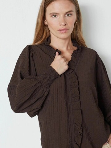 T-shirt ' ShinaCC ' co'couture en marron