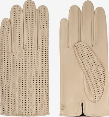Roeckl Full Finger Gloves 'Treviso' in Beige: front