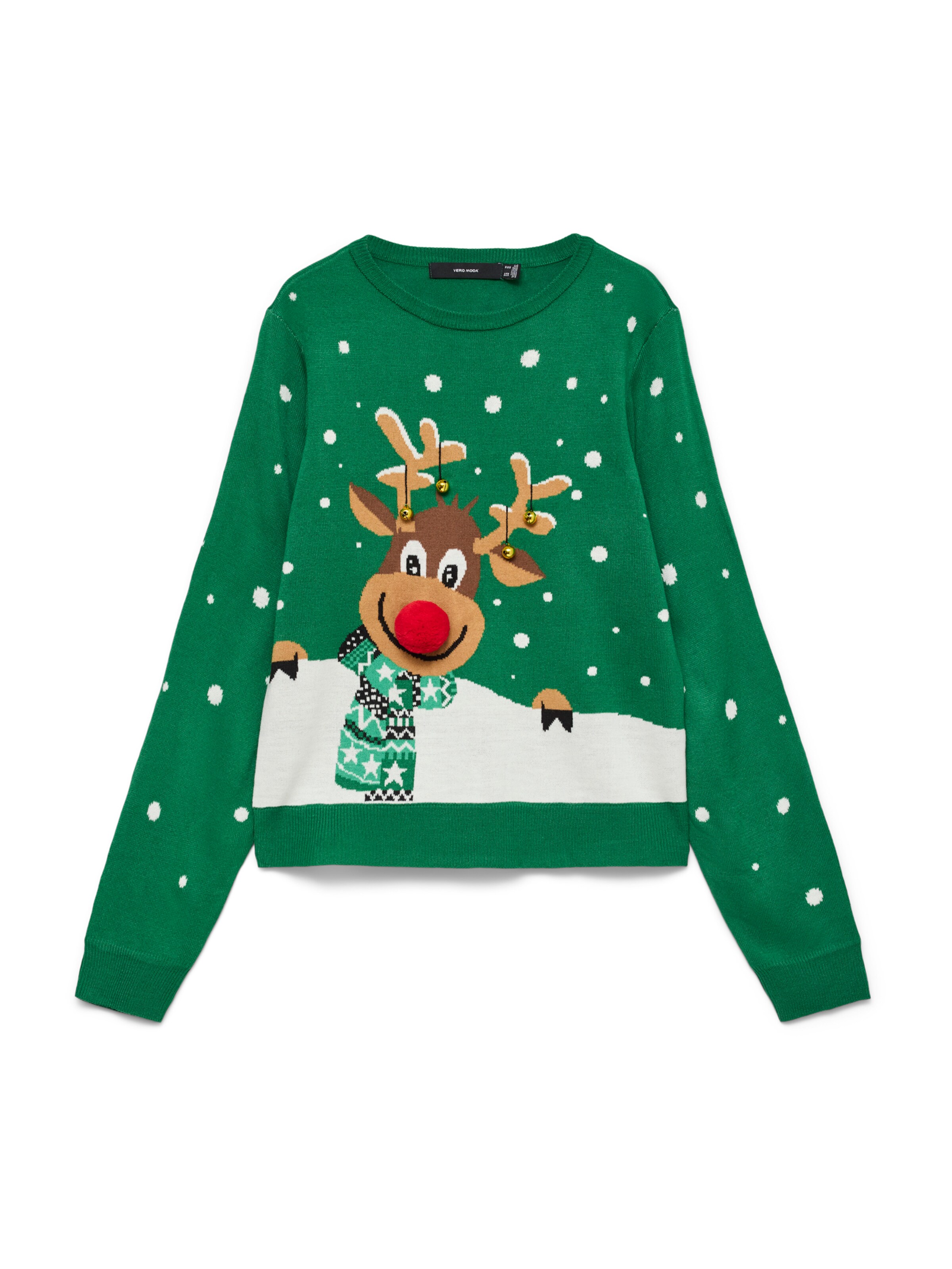 VERO MODA - Jersey 'VMFROSTYDEER' en verde: frente