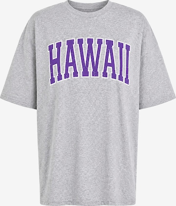 Worldclassca Oversized Shirt 'HAWAII' in Grey: front