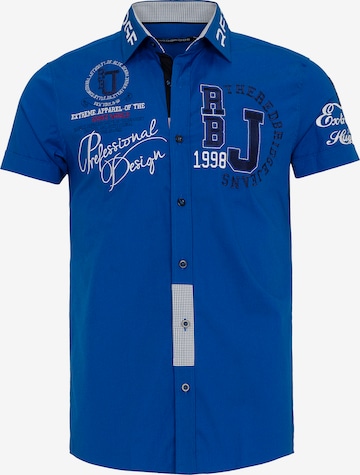 Redbridge Slim fit Button Up Shirt 'Fort Wayne' in Blue: front