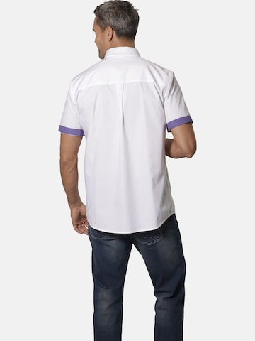 Jan Vanderstorm Comfort fit Button Up Shirt ' Evin ' in Purple