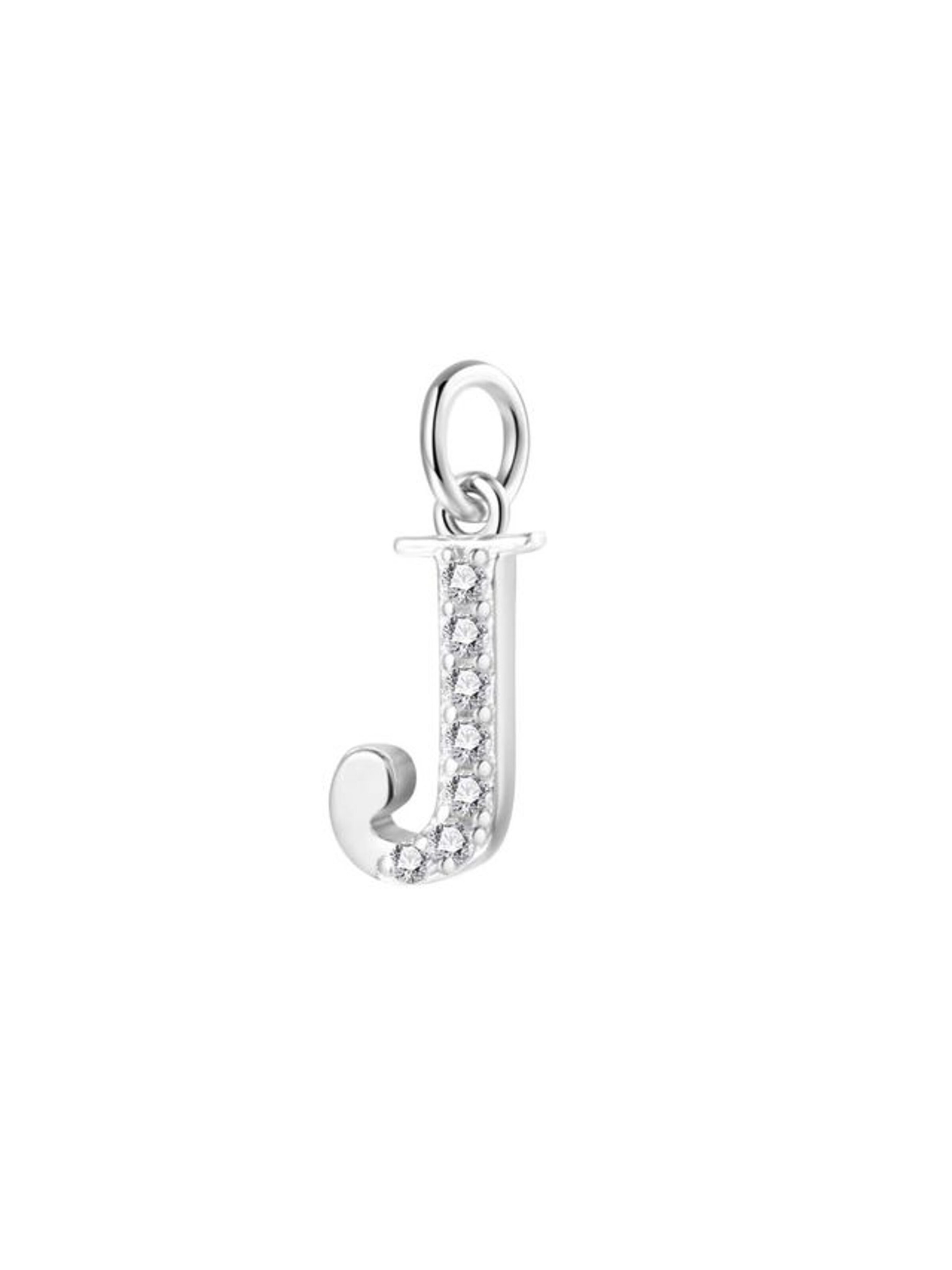 Hey Happiness Necklace 'Letter J' in Silver