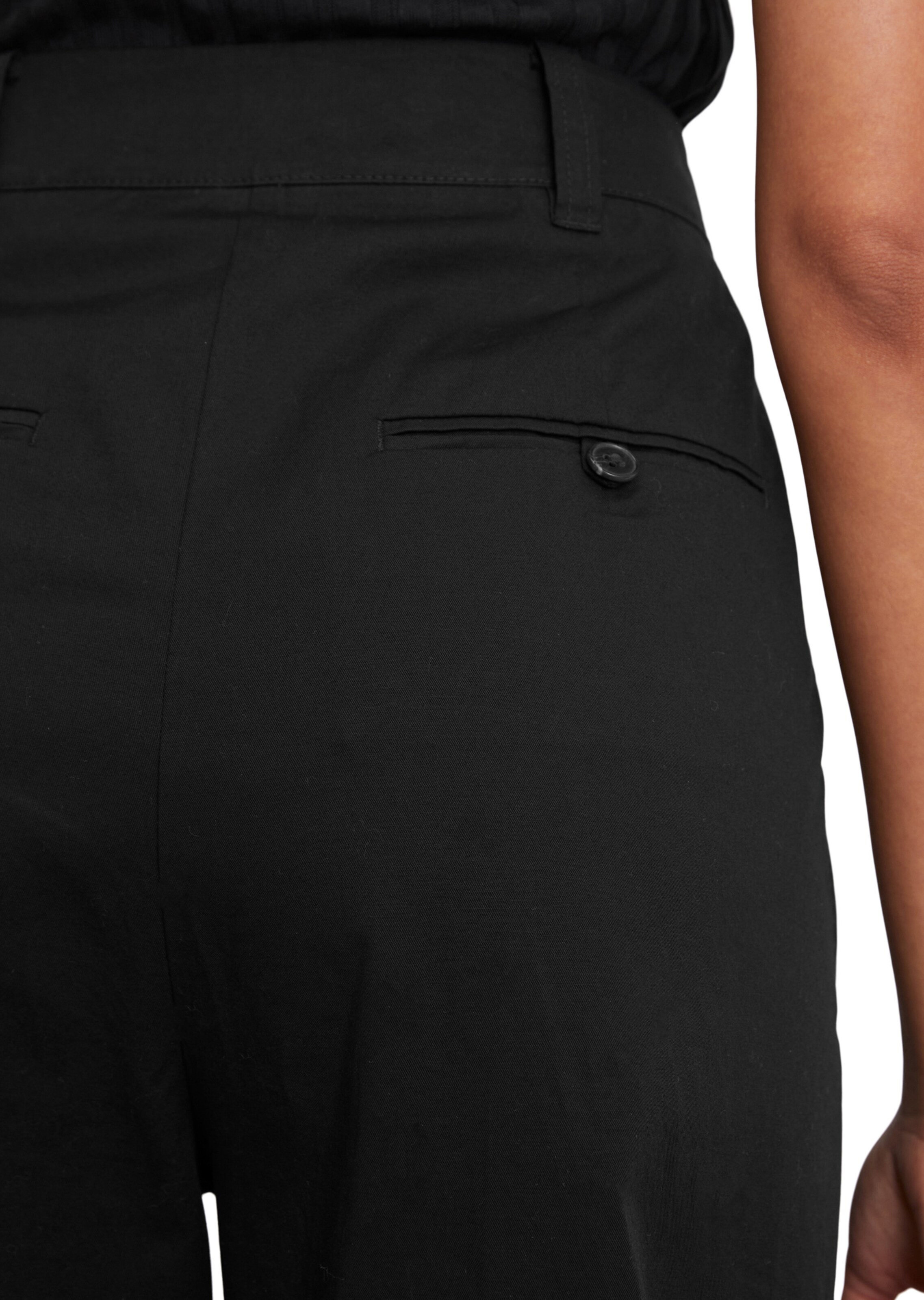 Marc O'Polo Wide Leg Hose in Schwarz