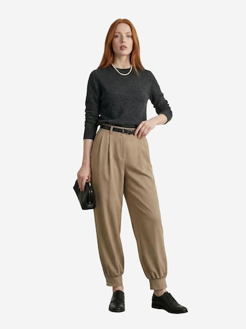 Barrel Pantalon à plis My fashion en marron