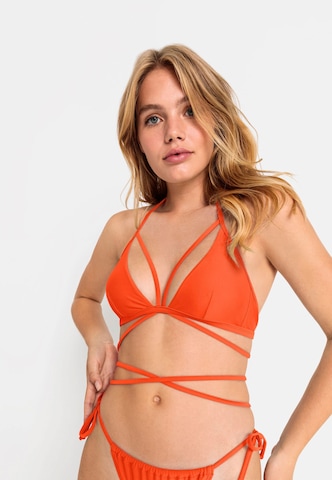 LSCN by LASCANA Trikotni nedrčki Bikini zgornji del 'Gina' | rdeča barva