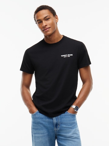 Tommy Jeans - Camiseta 'NY' en negro: frente