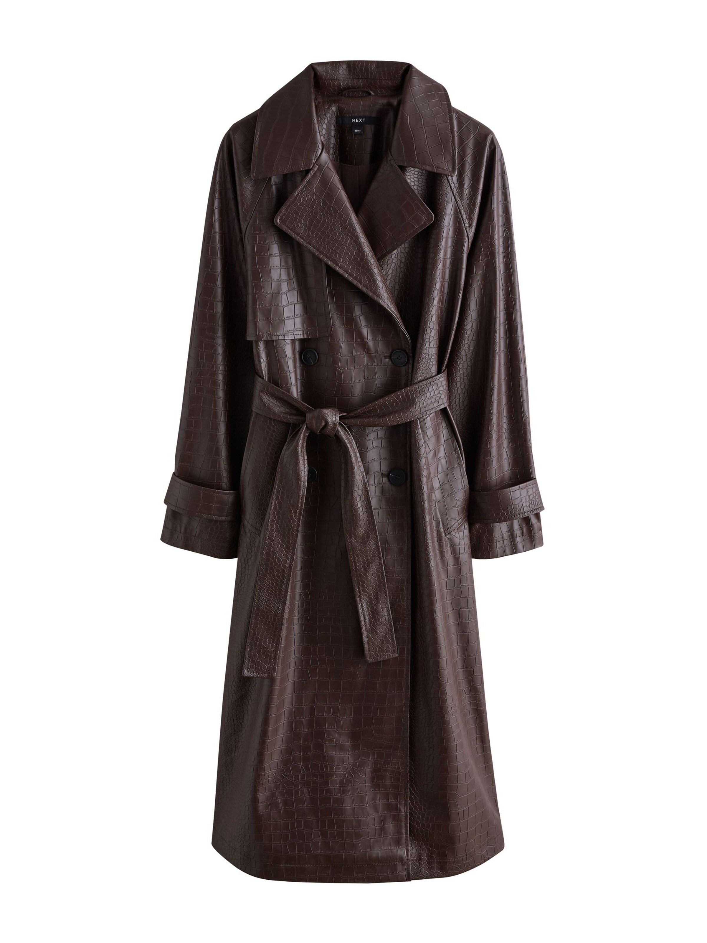 Next Manteau mi-saison en S en chocolat, Vue avec produit
