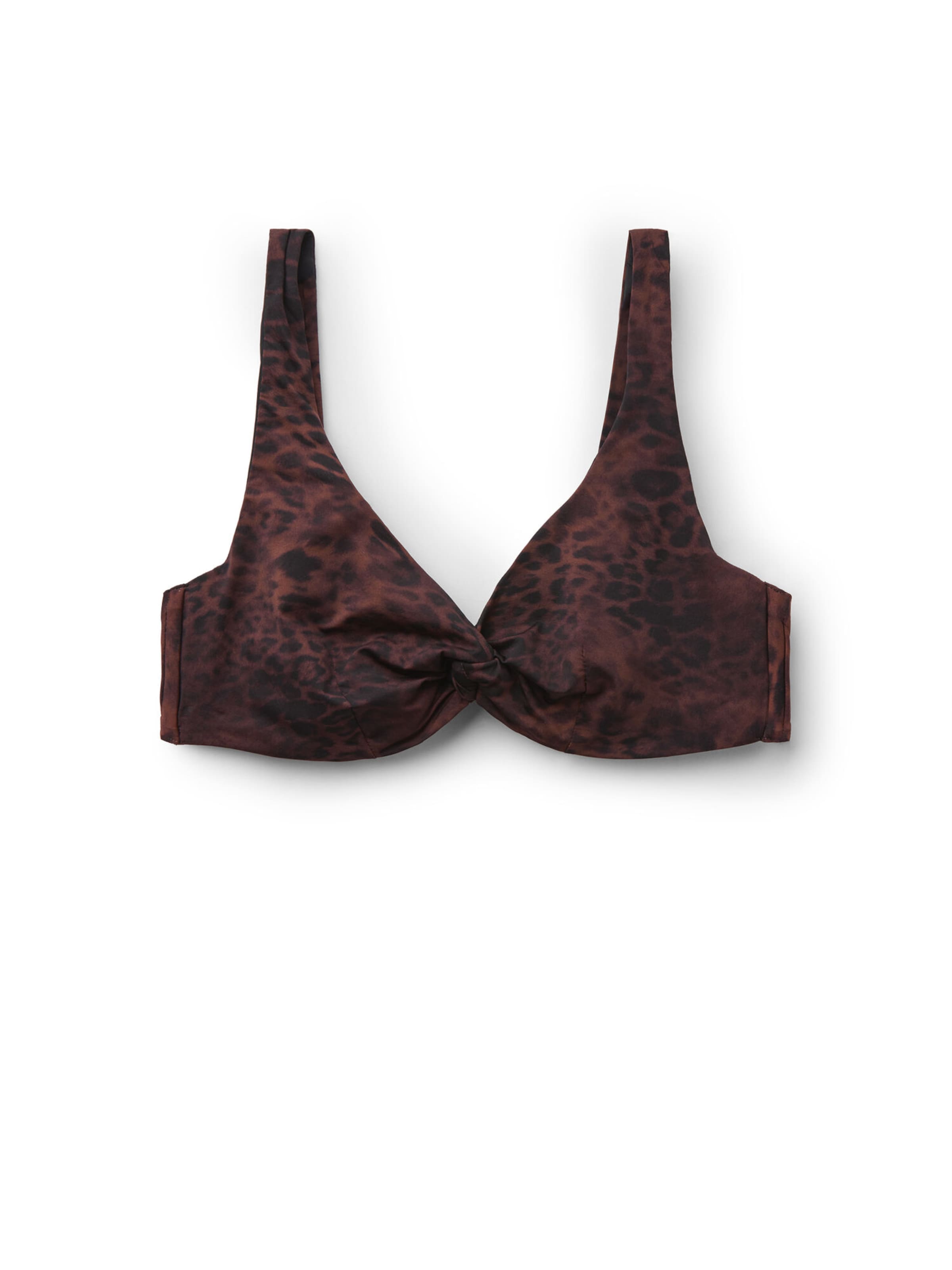 CALZEDONIA Balconette BIKINI OBERTEILE 'Dark Animalier' in Braun: Vorderseite