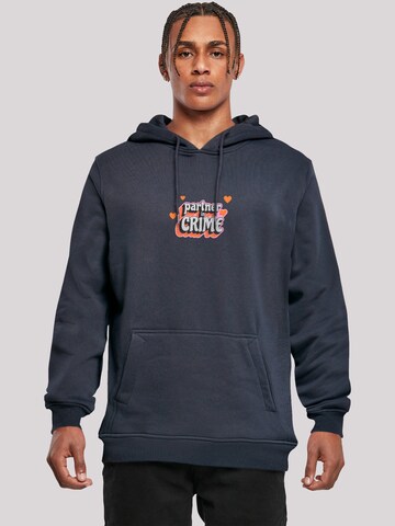 Sweat-shirt 'Partner In Crime Valentinstag' F4NT4STIC en bleu : devant
