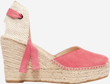 Alhamas - Sandalias 'Alpargata Cuña 10 cm' en rosa: frente