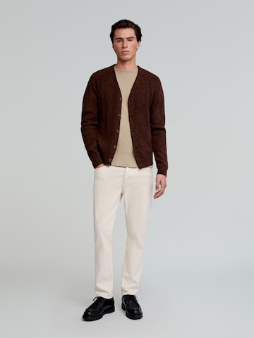 Scalpers Knit Cardigan 'Hansen' in Brown: front