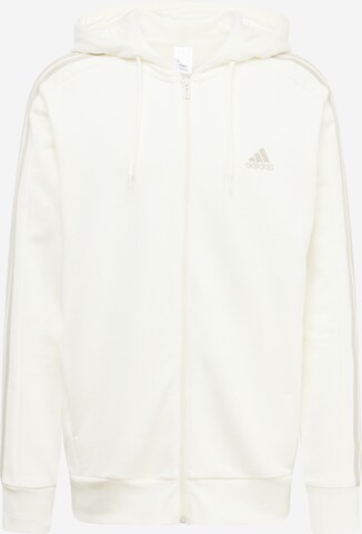 ADIDAS SPORTSWEAR Sports sweat jacket 'Essentials' in White: front