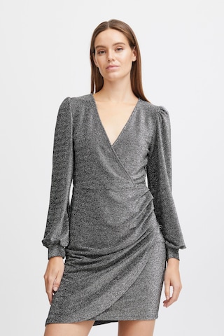 b.young - Vestido de gala 'Tacha' en plata: frente