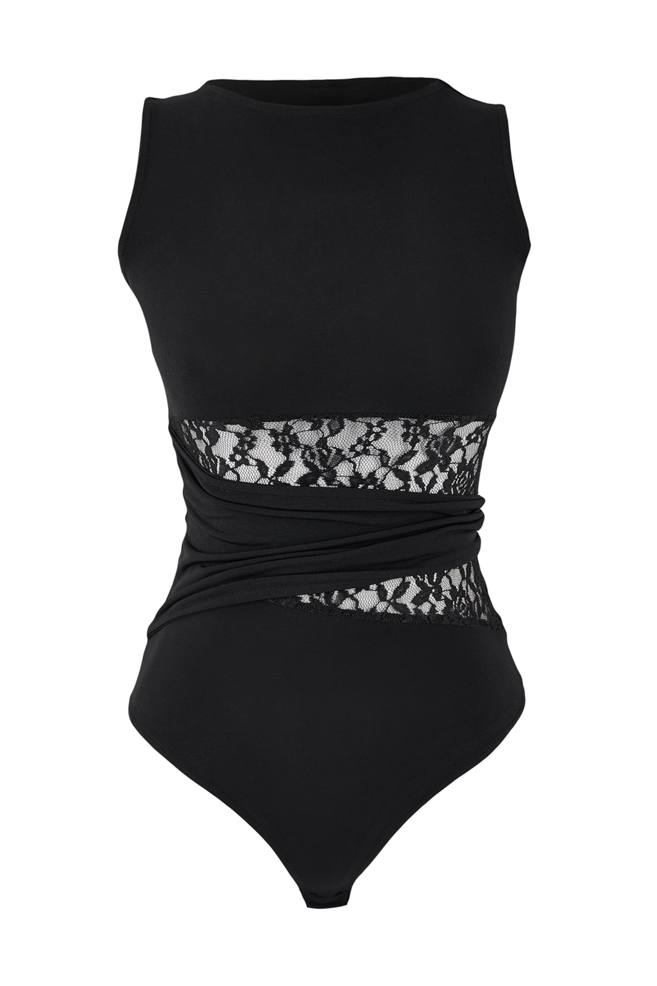 Trendyol Koszula body w kolorze czarny: przód