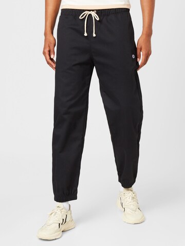 Tapered Pantaloni de la Champion Reverse Weave pe negru: față