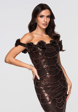 Ombre Evening Dress in Brown