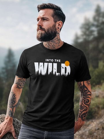 Neverless Shirt 'Into the Wild' in Black