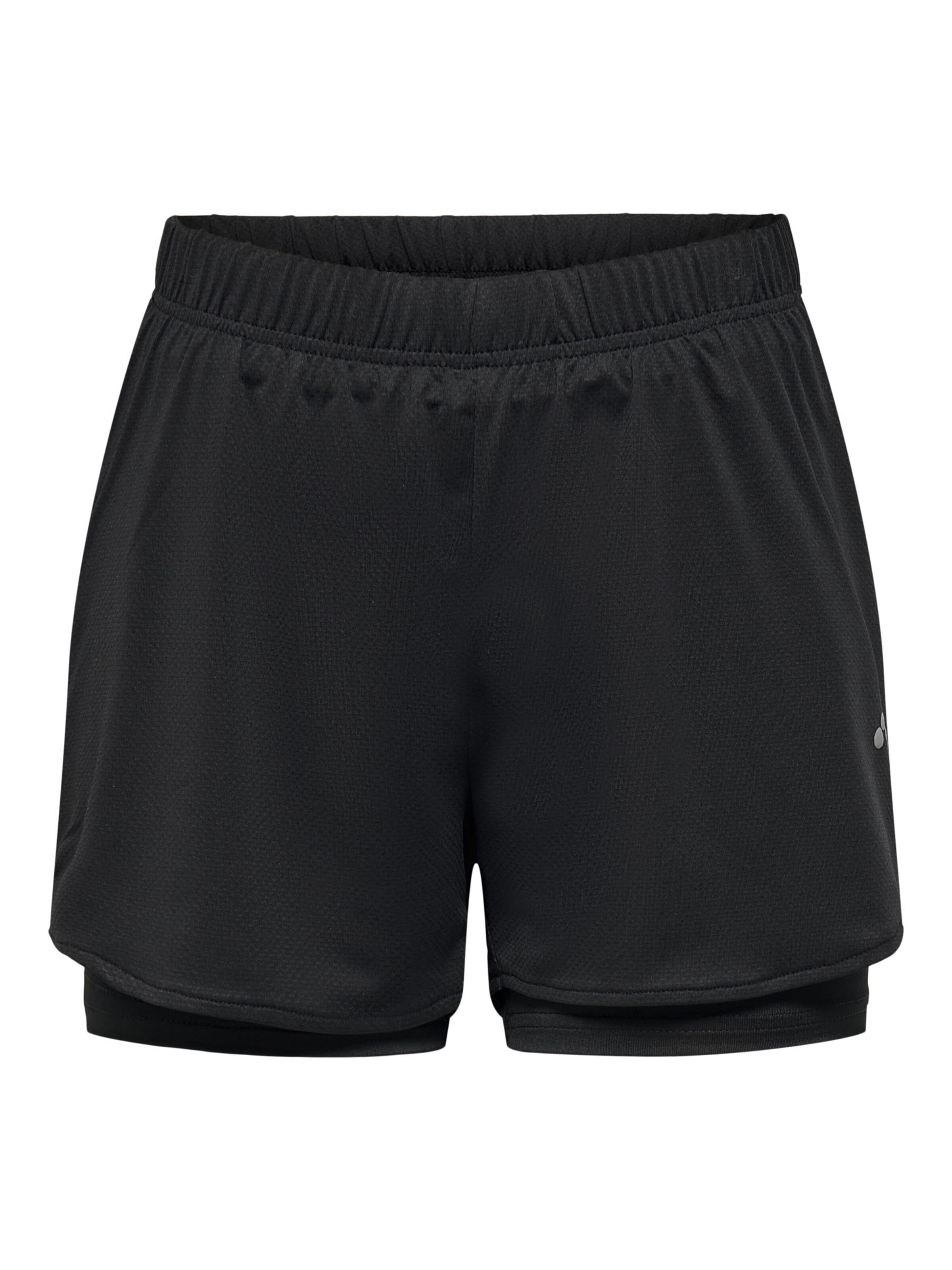 ONLY PLAY Regular Sportshorts 'MILA' in Schwarz: Vorderseite