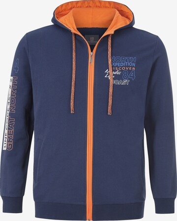 Jan Vanderstorm Zip-Up Hoodie 'Roderich' in Blue: front