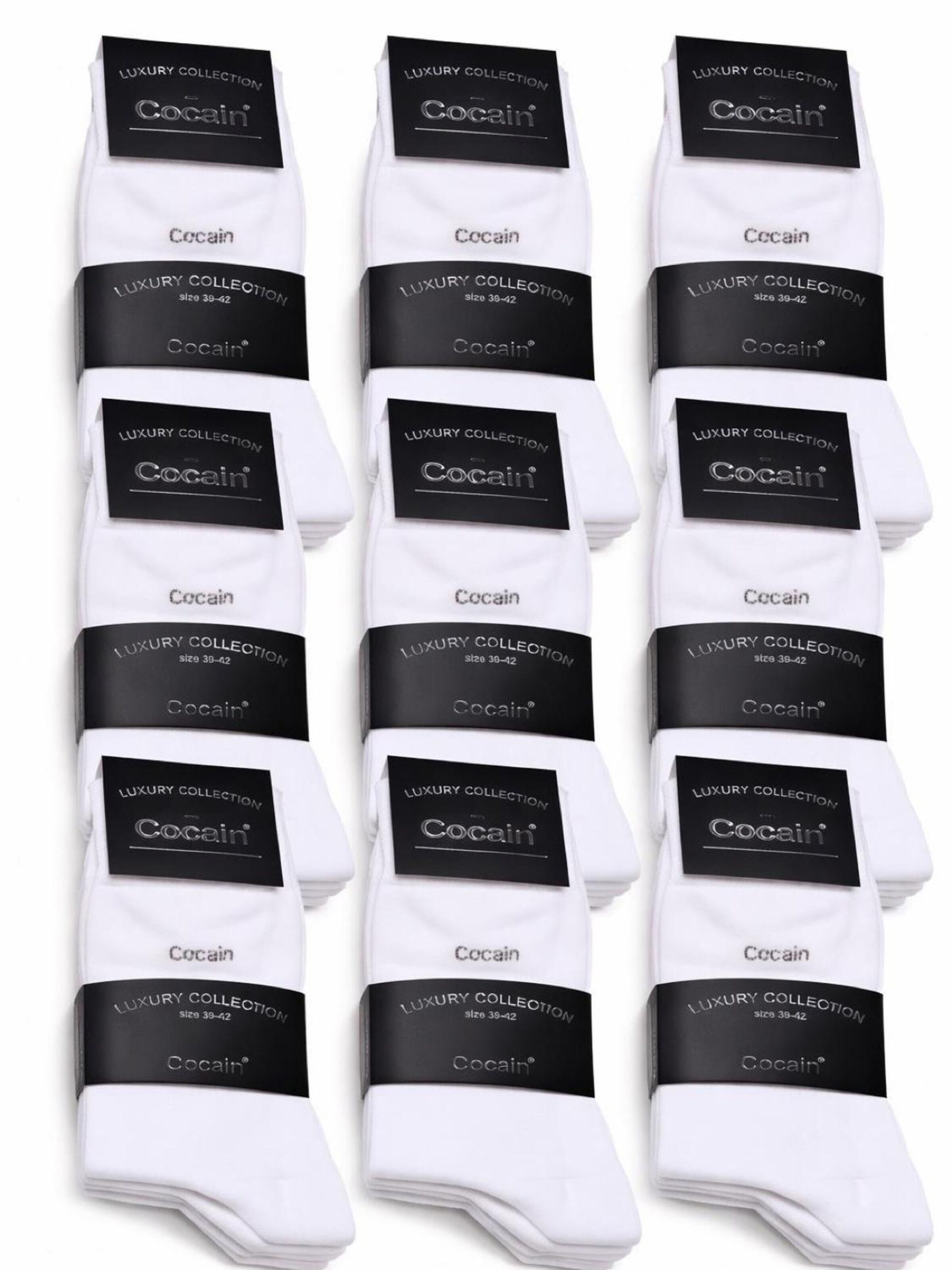 Cocain Underwear Socks 'Luxury Collection' in White